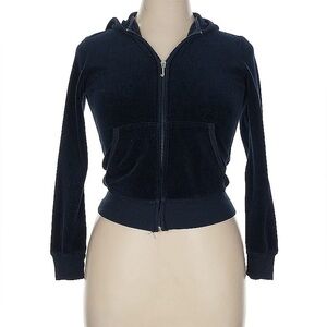 AUTHENTIC Juicy Couture Black Velour Hoodie